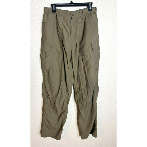 REI Pants Mens Cargo Size 34 Army Green Hiking Outdoor Lightweight - Picture 1 of 11